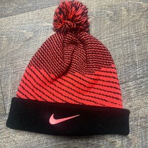 Nike youth orange and Black Beanie